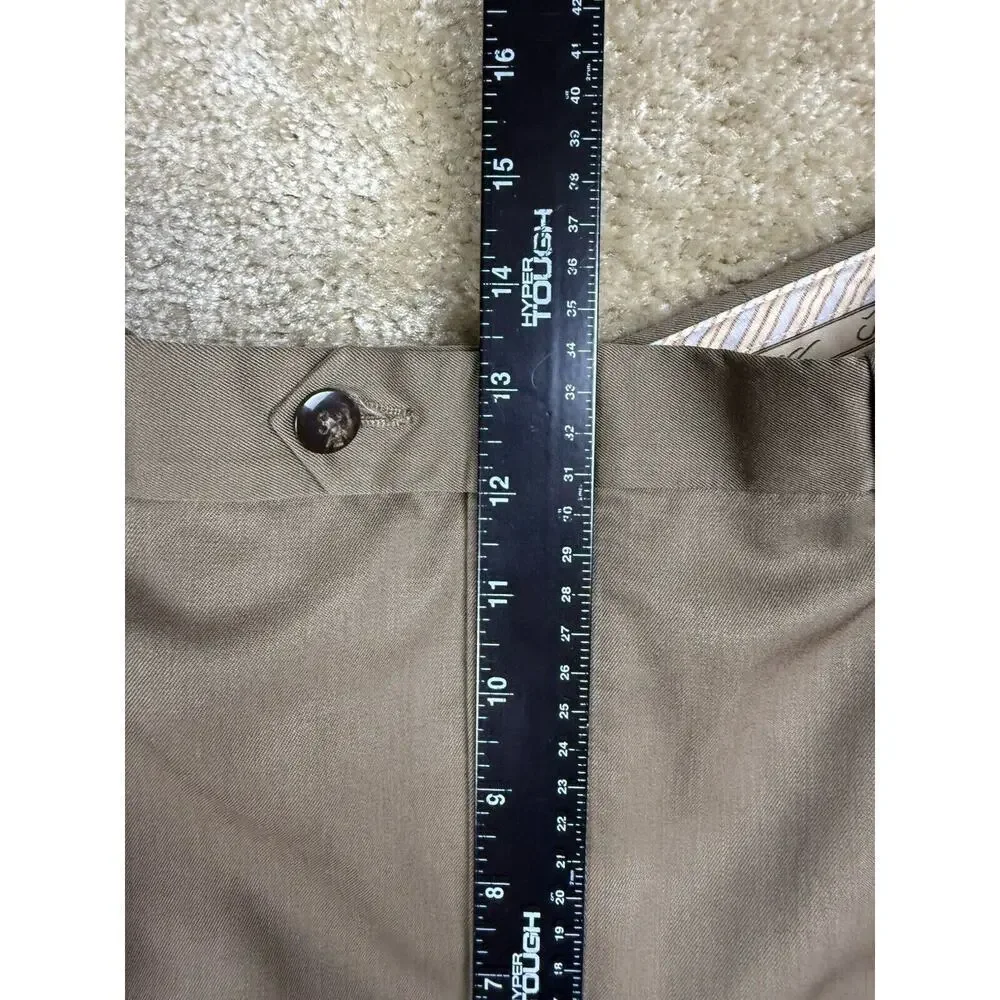 Vintage JB Britches for Nordstrom Mens Wool Dress Pants Sz 40 Pleated Brown A244